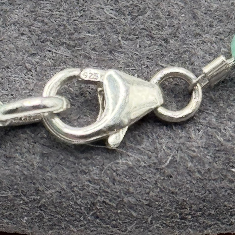 🩵REFINED Turquoise Abalone Emerald Labradorite Sterling Bracelet🩵 - Picture 4 of 5